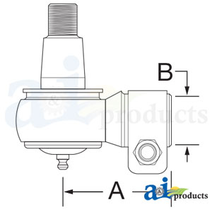 UT0999   Steering Cylinder Ball Joint--- Replaces 87455628